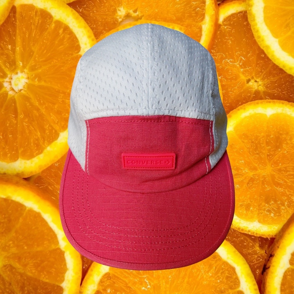 Converse‎ Mesh Camp Cap Pink White Adjustable Strap Sporty Athleisure